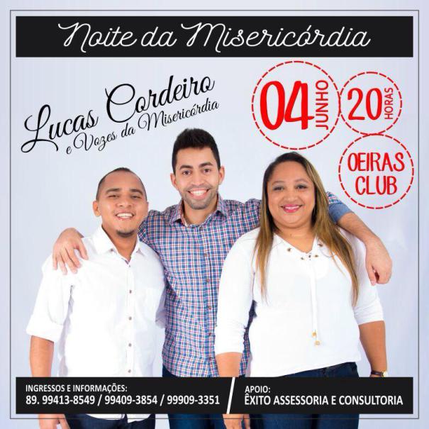 Show católico com LUCAS CORDEIRO E VOZES DA MISERICÓRDIA acontece neste sábado, 04, em Oeiras