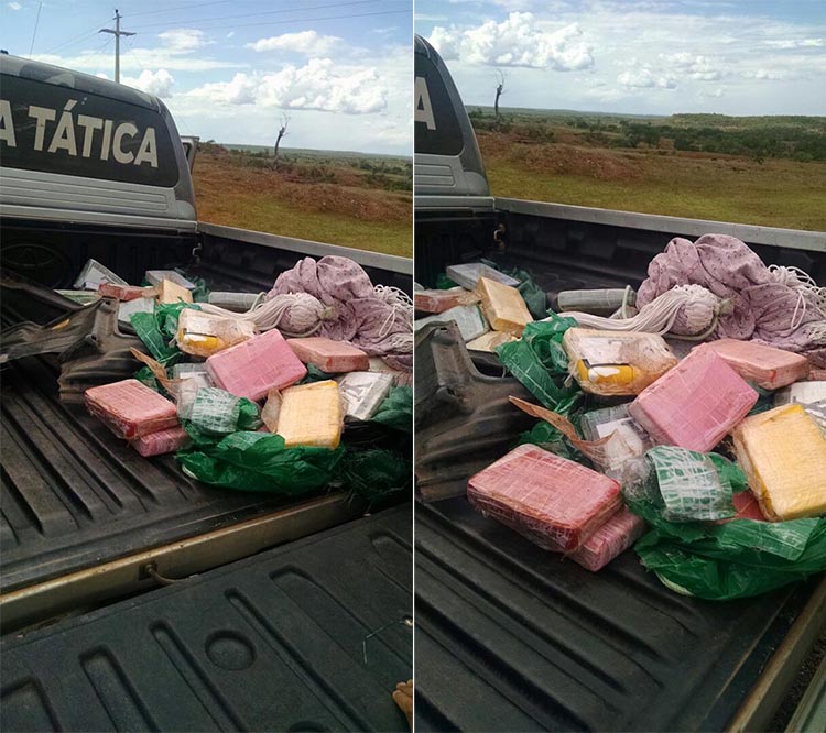 Cocaína arremessada de avião no Sul do Piauí chega a 300 kg