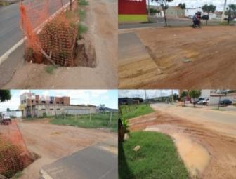 Empresa conclui etapa de obra de galeria e não recupera asfalto da avenida Transamazônica em Oeiras