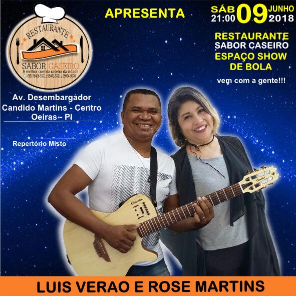 Restaurante Sabor Caseiro realiza Baile dos Namorados, neste dia 09. Confira!